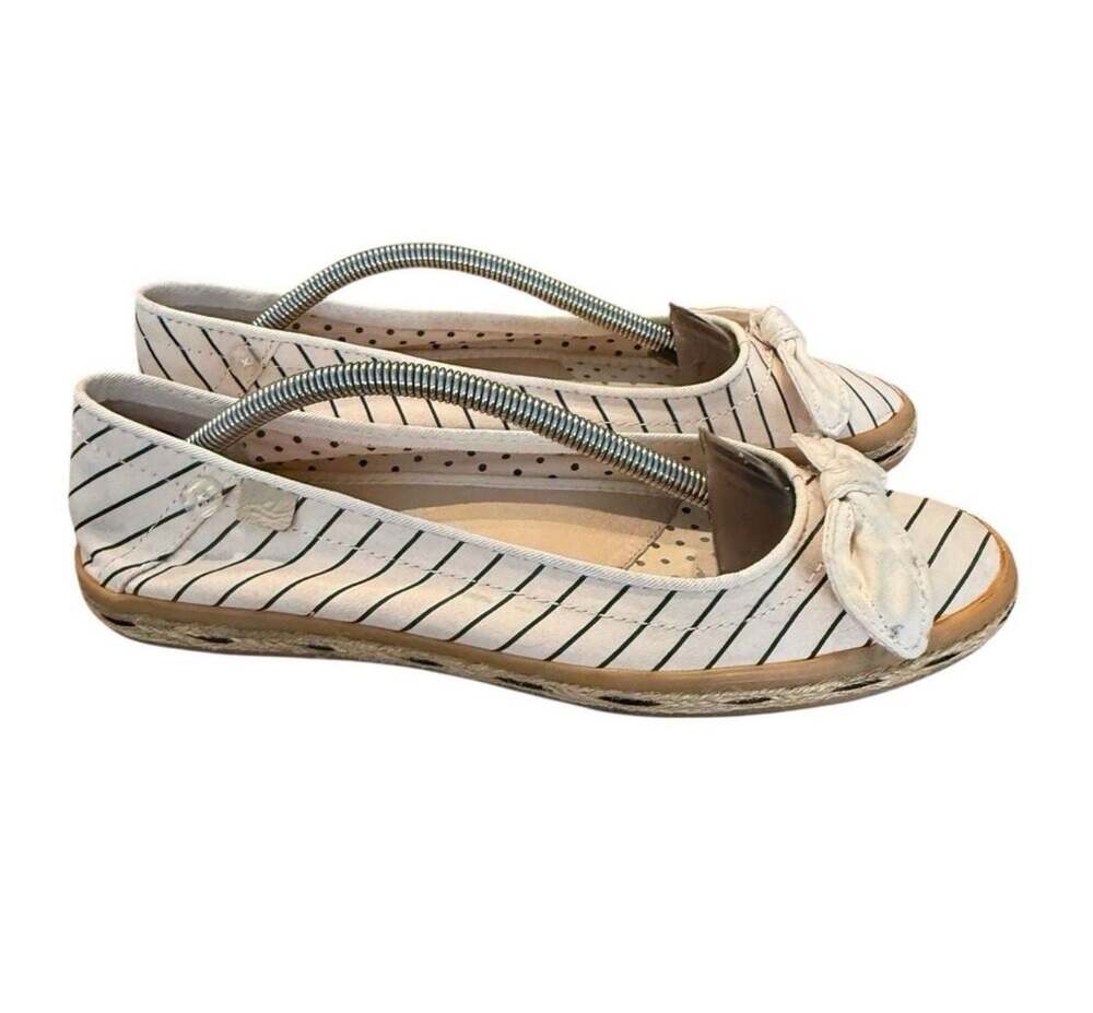 Sperry Top-Sider Striped Canvas Bow Espadrille Flats Size 8.5M - Picture 4 of 8